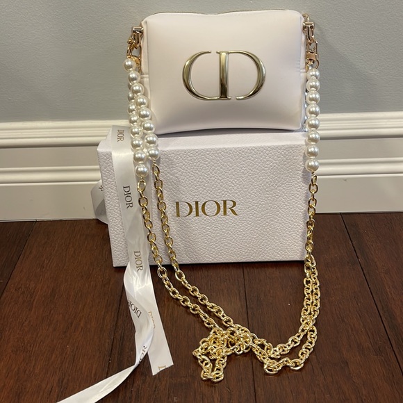 Dior Bags Christian Dior White Cosmetics Bag To Crossbody Poshmark